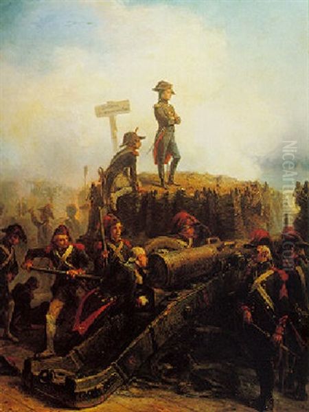 Batterie Des Hommes Sans Peur - A Scene From The Napoleonic Wars - view 1