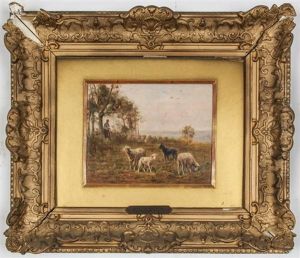 Shepherdess With Flock