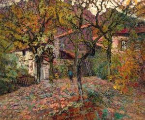 House Between The Autumn Trees by Victor Charreton