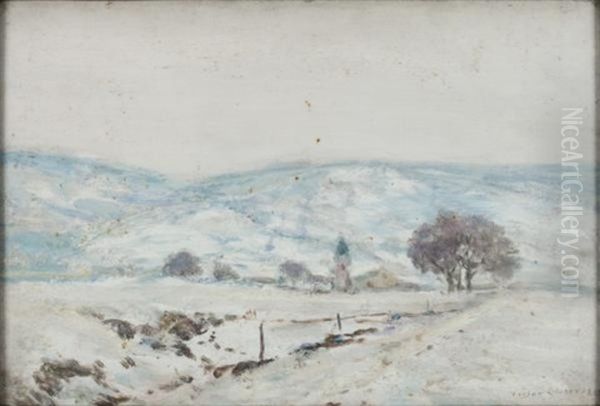 Paysage De Campagne Sous La Neige - view 1
