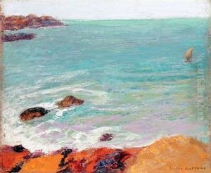 Cotes Rocheuses En Bretagne by Victor Charreton