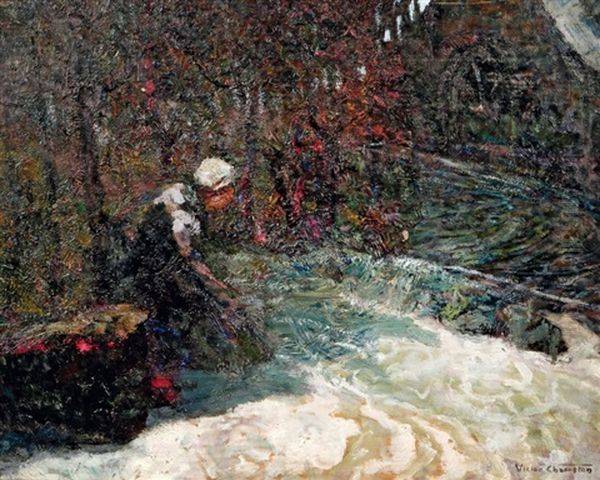 Femme Au Bord De La Riviere - view 1