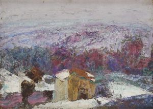 Paysage D'auvergne, L'hiver by Victor Charreton