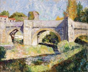 Le Pont Sur La Riviere by Victor Charreton