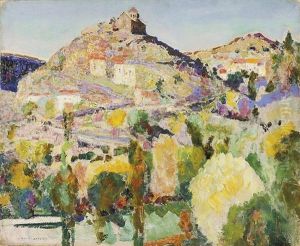 Village Sur La Colline, En Provence by Victor Charreton