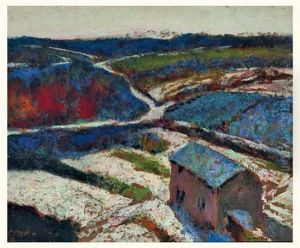 Croisee Des Chemins, Neige by Victor Charreton