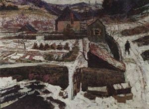 Paysage De Neige En Montagne, Auvergne by Victor Charreton