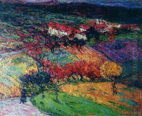 Paysanne Sur Le Chemin Pres Du Village - view 1