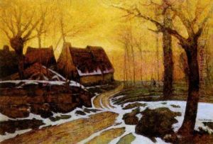 Maisons Dans Un Paysage by Victor Charreton