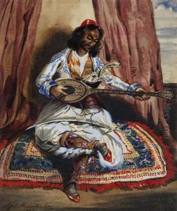Bazouki Player by Alfred E., Alfredo Andersen