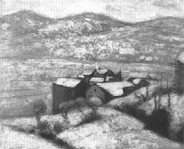 Village Perche Sous La Neige - view 1