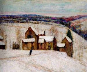 Village Enneige by Victor Charreton