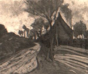 Chemin De La Chassagne, Hiver Sous La Neige by Victor Charreton