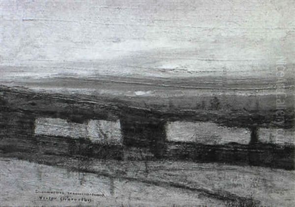 Soleil Couchant Au Paysage De Neige - view 1