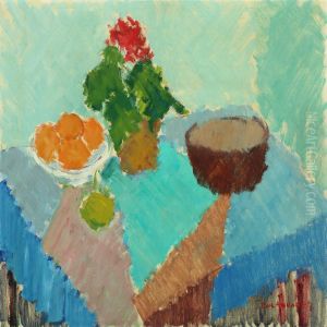 Still-life With Flowers And Oranges by Carl Christian Andersen