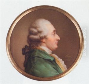 Portrait De Monsieur De Lavoisier (?) En Redingote Verte, Gilet Jaune Et Cravate Blanche