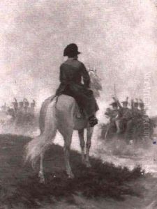 Napoleon A Caballo Pasando Revista A Sus Tropas by Henri Georges Jacques Chartier