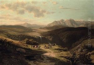 Valley In The Andes by Ernesto Charton