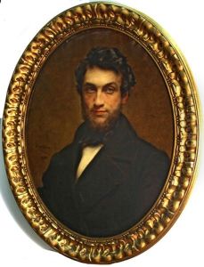 A Portrait Of A Man, Quarter-length, Wearing A Black Jacket