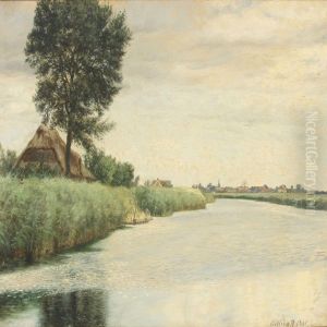 View From Odense Stream In Denmark by Cilius Andersen