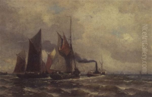 Ships Heading Into Harbor - view 1