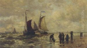 Fisherfolk On The Beach At Scheveningen