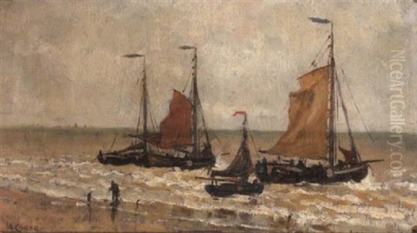 Sailing Vessels At Shore - view 1