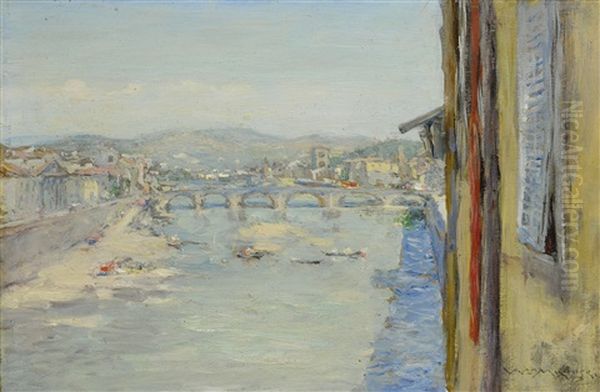 The Arno Florence (ponte Alle Grazie) - view 1