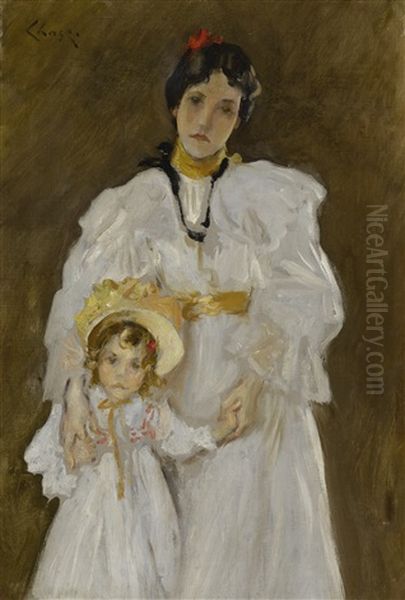 Double Portrait: A Sketch (sketch For The Portrait Of Mother And Child) - view 1