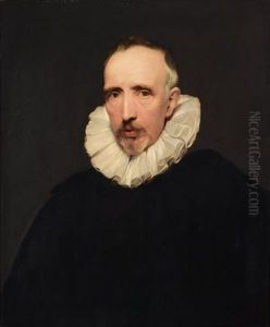 Copy Of A Portrait Of Cornelis Van Der Geest After Anthony Van Dyck by William Merritt Chase
