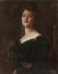 Lady In Black (lillian Westcott Hale) by William Merritt Chase