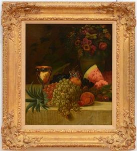 Still Life With Fruit And Flowers by William Merritt Chase