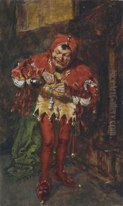 The Jester (sketch Of The Court Jester) by William Merritt Chase