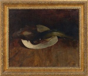 Still Life Of Fish In A Dish by William Merritt Chase