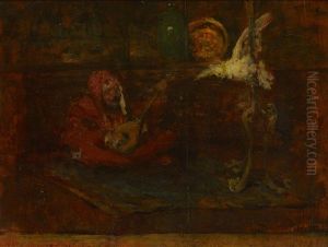 Serenade To A Cockatoo by William Merritt Chase