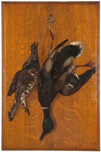 Trompe L'oeil - Fresh Fowl Hanging On A Wall - view 1