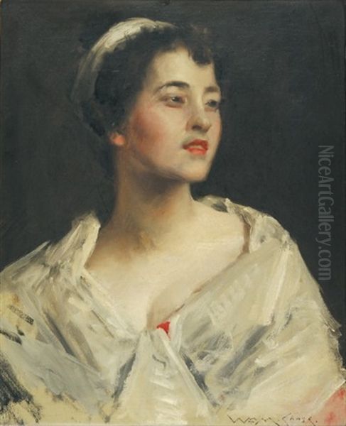 Jeune Femme Au Chale Blanc - view 1