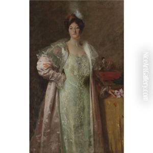 Miss J.(portrait Of Miss J; Portrait - Content Johnson) by William Merritt Chase