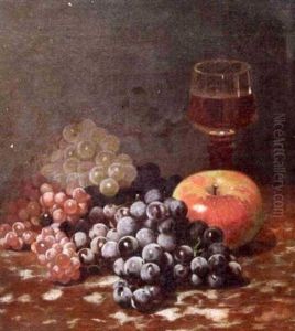 Still Life With Fruit And A Glass Of Wine by William Merritt Chase