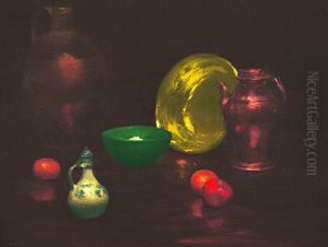 Still Life With Vessels And Fruit by William Merritt Chase