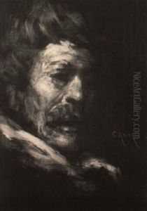 Head Of A Man With A Ruff by William Merritt Chase