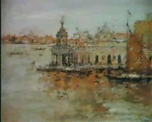 Venice (view Of The Navy Arsenal) by William Merritt Chase