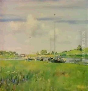 At The Boatlanding by William Merritt Chase