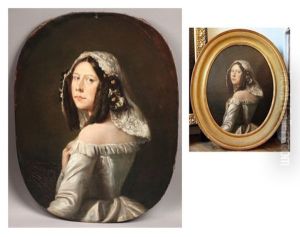 Portrait De La Comtesse Mary Sarah Destutt De Tracy by Theodore Chasseriau