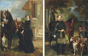 Portrait Of Comte Oscar De Ranchicourt (+ Portrait Of Comtesse De Ranchicourt; Pair)