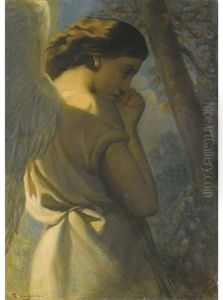 Un Ange Priant Dans Le Jardin Des Oliviers by Theodore Chasseriau