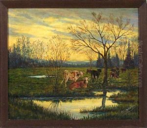Cows At A Watering Hole by Hans Christian Andersen