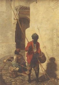 Maures Chaulant Une Rue De La Medina
