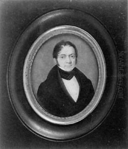 A Gentleman In Black Coat And Waistcoat, White Shirt And Black Stock