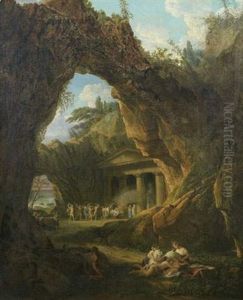 La Danse Antique Dans Un Paysage Devant Un Temple thumbnail
